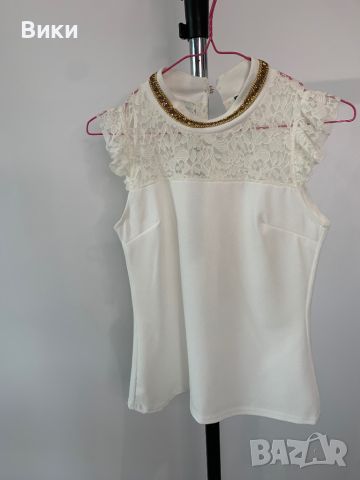 Елегантна блуза размер S/M, снимка 4 - Тениски - 45780750