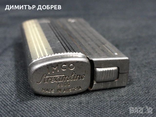 СТАРА РЕТРО БЕНЗИНОВА ЗАПАЛКА IMCO STREAMLINE 6800 AUSTRIA, снимка 6 - Антикварни и старинни предмети - 53476619