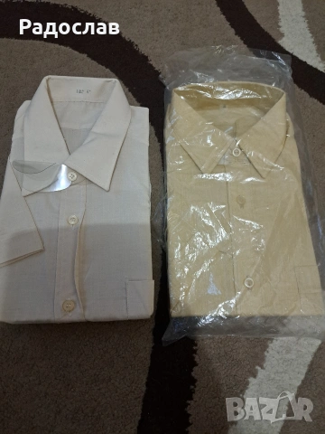 Чисто нови ризи с къс и дълъг ръкав от времето на соца, снимка 2 - Ризи - 53288815