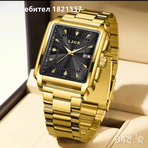 Стилен мъжки часовник LIGE, снимка 3 - Мъжки - 51379858