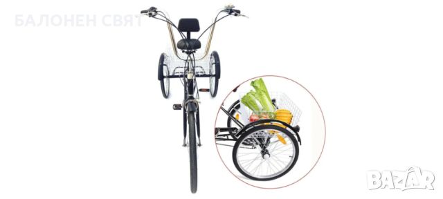 Нова Семейна Триколка Велосипед 24 цола 6 скорости, снимка 4 - Велосипеди - 45527550
