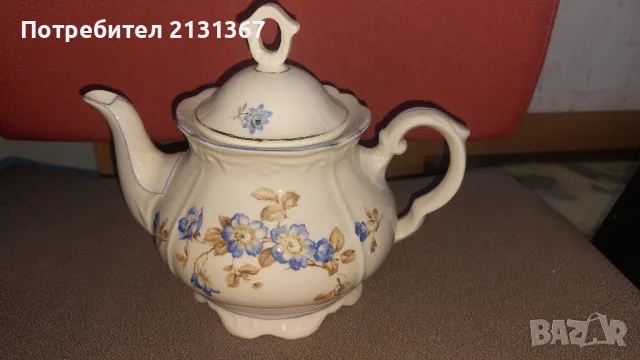 чайник, барок, бароков, изида, синя роза, снимка 5 - Антикварни и старинни предмети - 49883062