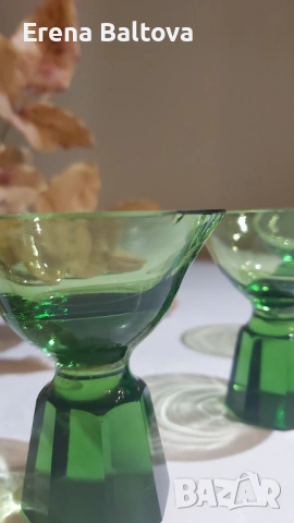 🍀🪷Гарафа декантер  и шотове Ар Деко, снимка 4 - Антикварни и старинни предмети - 53230572