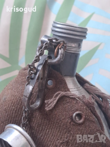 Ретро военна манерка от Българската армия, подходяща за декор, снимка 6 - Антикварни и старинни предмети - 53139318