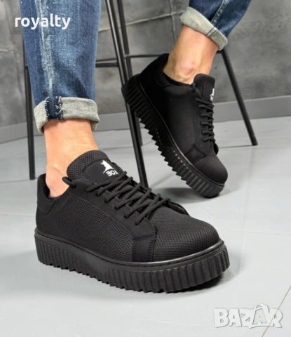  Черни Мъжки Маратонки 40-44 Номер с Кутия Нови 