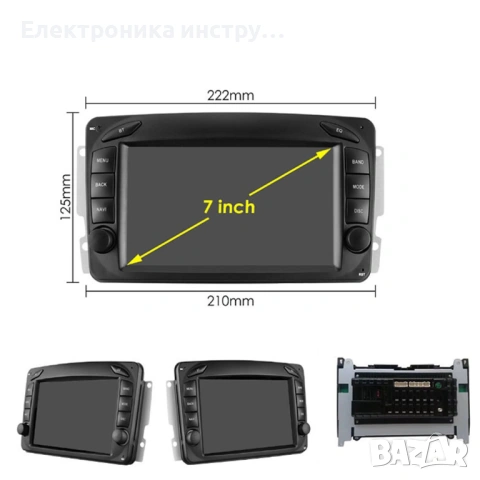 7-инчова мултимедия за Mercedes CCLK W168 W209 (2000–2008) – Android Carplay, снимка 5 - Аксесоари и консумативи - 53882403