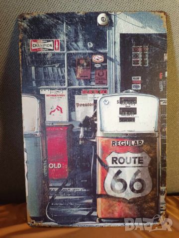 Regular ROUTE 66 Gas Station-метална табела(плакет), снимка 3 - Аксесоари и консумативи - 45804492