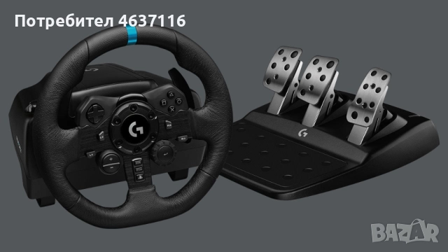 Волан с педали и скорости - Logitech - G923 + Shifter , PC, черен, снимка 1