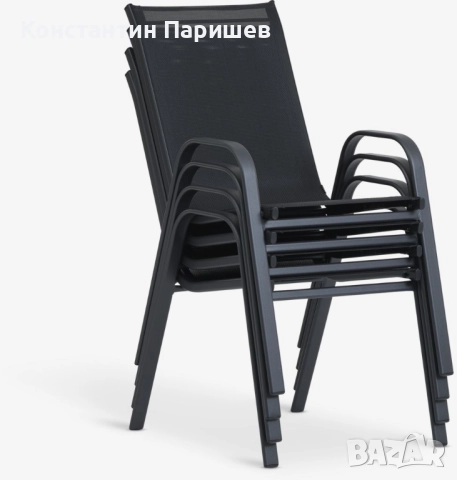 Чисто нов градински стифиращ черен стол, снимка 4 - Столове - 52164048