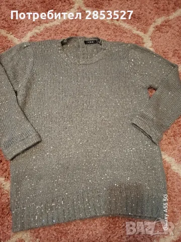 XSIDE Сребриста Блуза , снимка 4 - Блузи с дълъг ръкав и пуловери - 49921570