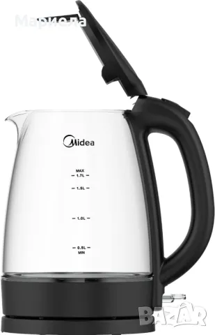 Електрическа Стъклена Кана за Гореща Вода 2200W / Midea 2200W, снимка 6 - Кани - 49286738