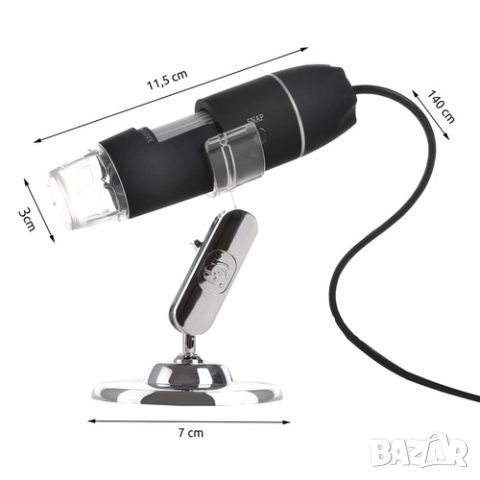 USB дигитален микроскоп 1600x увеличение / Електронен цифров микроскоп , снимка 5 - Друга електроника - 45620247
