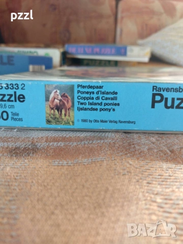 Пъзел "Two Island Ponies” Ravensburger 1980г. 750 части, снимка 4 - Пъзели - 53699042