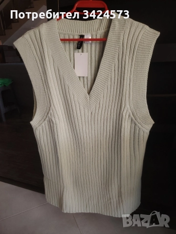 Плетен елек! H&M! НОВ! , снимка 4 - Елеци - 52676474