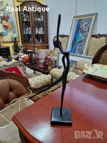 Страхотна антикварна метална фигура статуетка пластика , снимка 7 - Статуетки - 50821291