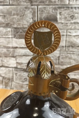 Стъклена бъклица с обков, снимка 3 - Други - 51013133