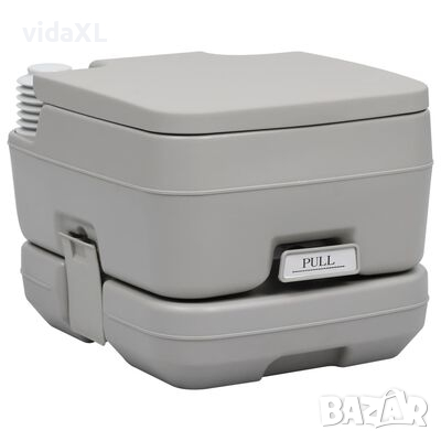 vidaXL Преносима тоалетна за къмпинг, сива, 10 + 10 л（SKU:30136, снимка 1 - Други стоки за дома - 45035524