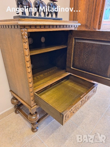 Винтидж шкаф с богата дърворезба , снимка 6 - Шкафове - 53774069