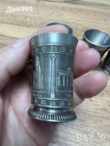 Осем колекционерски чашки от висококачествен калай, снимка 4 - Антикварни и старинни предмети - 53123681