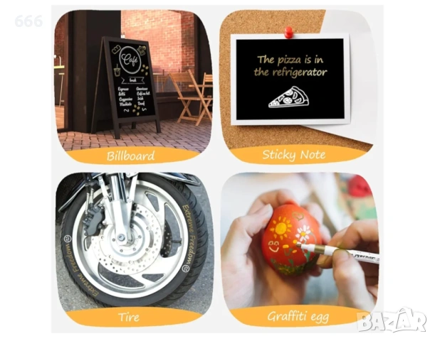 Акрилни златни маркери, пакет от 8 златни маркера за рисуване, снимка 4 - Други стоки за дома - 53576168