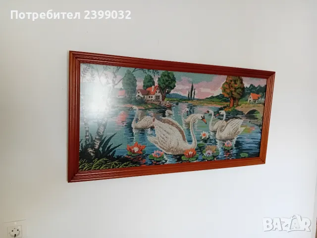 Продавам гоблен в рамка, снимка 2 - Гоблени - 46874984