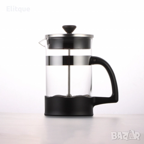 Стъклена френска преса с топлоустойчиво стъкло и филтър, обем 600 мл  , снимка 3 - Други - 52902713