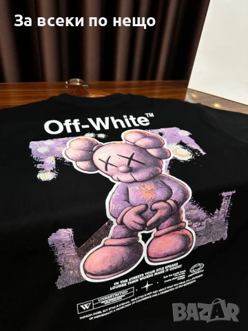 Off-White Мъжка Черна Тениска👕Мъжка Блуза С Къс Ръкав В Черен Цвят Код Mens P.110, снимка 3 - Тениски - 53821791