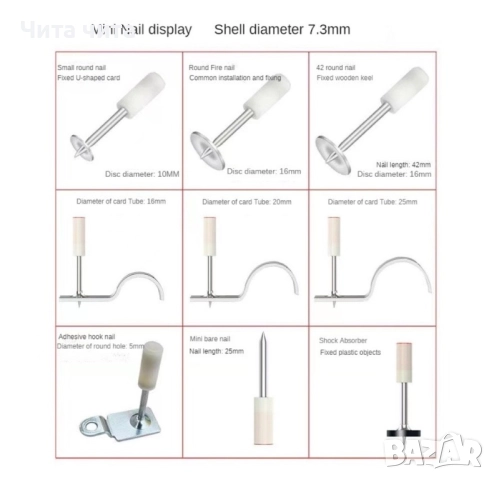 Ръчен пистолет за стоманени пирони пистолет за нитове инструмент за бетонна стена, снимка 2 - Куфари с инструменти - 52500193