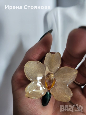 Регулируем пръстен с естествен цвят на орхидея , снимка 5 - Пръстени - 53738081