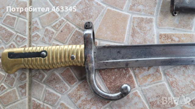 Щик Шаспо с ножна - 3, снимка 5 - Антикварни и старинни предмети - 54028789