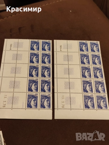 Блок 10 МАРКИ на Ивер. Франция Минт. . 