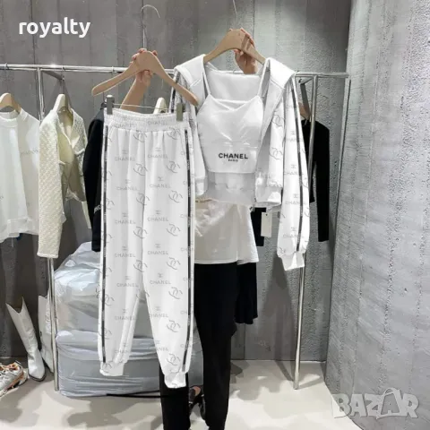 Ch🅰️nel Комплект Три части Памук Два цвята , снимка 2 - Комплекти - 49853701