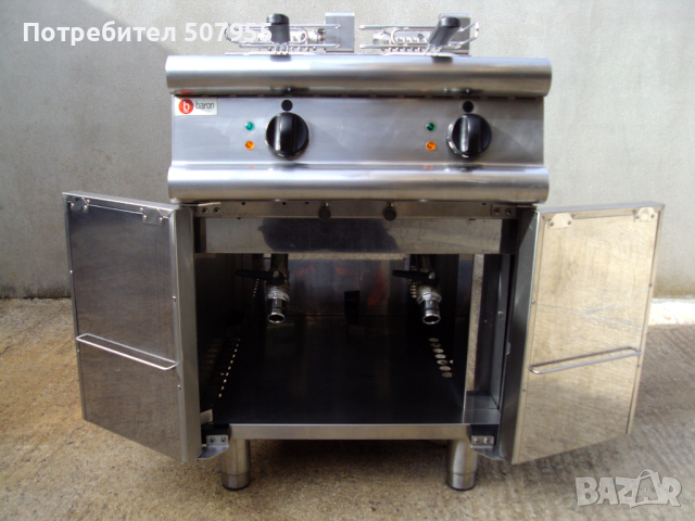 Професионален, италиански, електрически, двоен фритюрник на база BARON, снимка 4 - Обзавеждане на кухня - 44975917