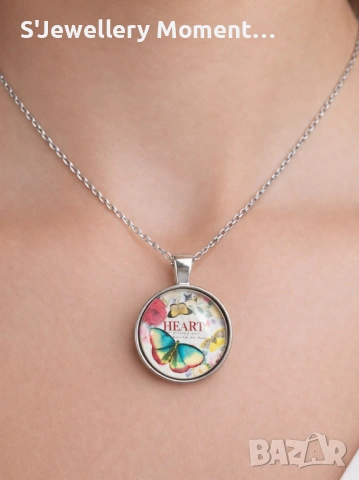 Елегантни колиета с пеперуди, снимка 2 - Колиета, медальони, синджири - 53767088