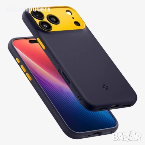 Оригинален кейс Spigen Nano Pop MagSafe и Протектори За iPhone 17 Pro Max (6.9), Тъмносин, снимка 6 - Калъфи, кейсове - 52041516