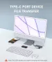 PULWTOP 4 порта 10G USB C ХЪБ за Mac,iMac,iPad и USB C лаптоп, снимка 4