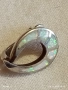 Красива сребърна обеца с инкрустиран опал елегантен дизайн 19433, снимка 5