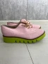 Елегантни розови обувки със зелена подметка, снимка 1