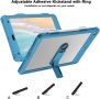 ShellBox Калъф за iPad 10.2 9/8/7 поколение с вграден протектор с презрамка за рамо, синьозелен, снимка 8
