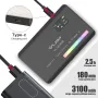 RGB видео светлина/Преносим светодиоден панел за осветяване на камера 3100mAh, снимка 6