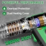 Нов Термопистолет 1800W 1.5s нагряване 50-650°C защита 4 накрайника, снимка 3