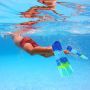 Детски плавници Azuunye, младежки силиконови, тренировъчни за плуване и гмуркане, 2XS, снимка 8