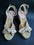 Дамски сандали на платформа Loeffler Randall златни панделки 
