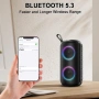 Hupoaf Bluetooth високоговорител, 3D-стерео бас, цветни RGB светлини, IPX7, снимка 4