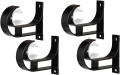 Скоби за единични корнизи от алуминиева сплав,4 броя,черни, снимка 1