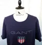 GANT Men Blue Archive Shield Crew Neck Short Sleeve T-Shirt Size 2XL, снимка 2