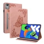 Кожен калъф за Lenovo Tab P12 Pro 12.7 2025- "Щампа пеперуда и цветя", Стойка, Слот за карти, Вкл. П, снимка 5