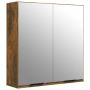 vidaXL Шкаф за баня с огледало, опушен дъб, 64x20x67 см(SKU:817066