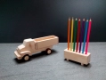 Декоративно дървено камионче - моливник DMAR 323, снимка 3