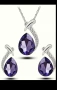 Красиво колие с обеци в синьо и други модели, снимка 3